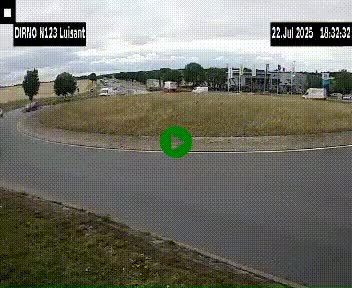 Webcam en périphérie de Chartres sur la N123, à hauteur de Luisant. Vue orientée vers Chartres