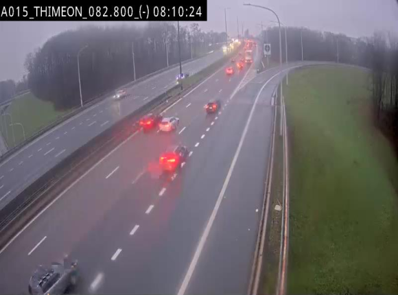 Caméra trafic Belgique - Thiméon - E42, jonction avec A54 (E420) direction La Louvière/Charleroi - BK 82.82