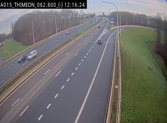 Caméra trafic Belgique - Thiméon - E42, jonction avec A54 (E420) direction La Louvière/Charleroi - BK 82.82