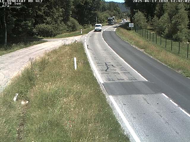 Webcam dans les Vosges dans la commune du Syndicat sur la D417 sur la route de Gerardmer