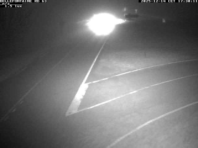 Webcam à Bellefontaine dans les Vosges à 552 mètres d'altitude sur la D63, à la jonction avec la D20A