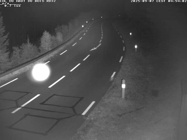Webcam à 406 mètres d'altitude au niveau du col du haut du bois sur la RD32