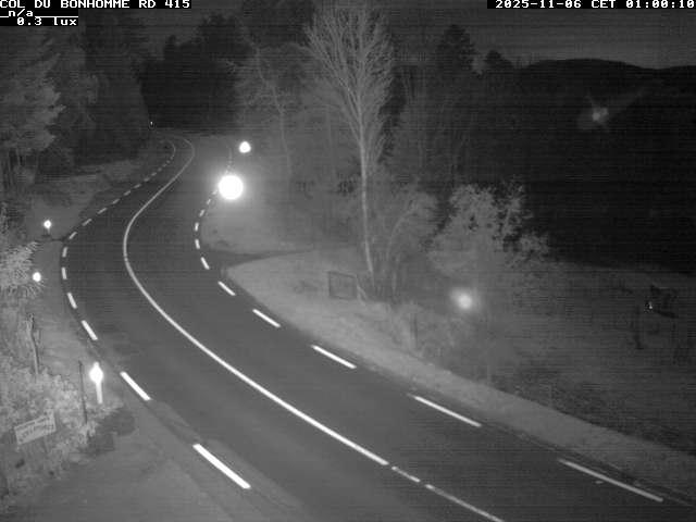 Caméra à proximité du col du Bonhomme sur la D415 à Plainfaing vers l'Alsace