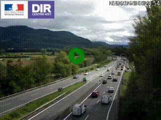 Caméra trafic à Meylan sur la Rocade-Sud de Grenoble en direction d'Aix-en-Provence
