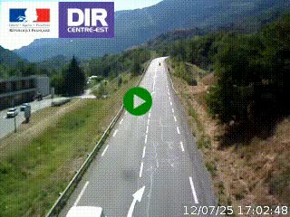 Web cam sur la N90 à Aime, en provenance de Bourg-Saint-Maurice et en direction d'Albertville