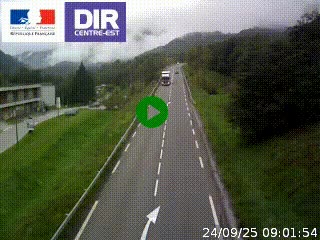 Web cam sur la N90 à Aime, en provenance de Bourg-Saint-Maurice et en direction d'Albertville