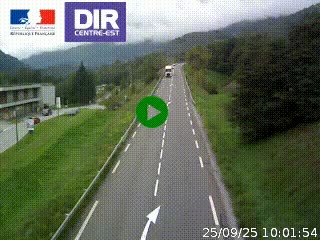 Web cam sur la N90 à Aime, en provenance de Bourg-Saint-Maurice et en direction d'Albertville