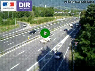Caméra routière à hauteur de la sortie 15 Chambéry-centre au PK 4,103 en direction d'Albertville