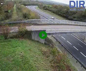 Webcam sur A84 à hauteur de Pont-Farcy, au niveau du pont autoroutier sur la Vire, au sud de Saint-Lô