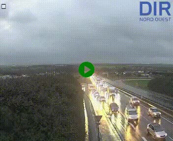Webcam au début de l'A84 sur le périphérique Ouest de Caen (N814) à hauteur de la sortie 9, Porte de Bretagne