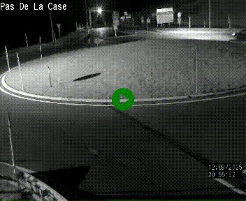 Webcam sur la N22 au niveau du poste frontière entre la France et Andorre à proximité de Pas de la Case à plus de 2000 mètres d'altitude