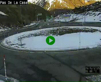 Webcam sur la N22 au niveau du poste frontière entre la France et Andorre à proximité de Pas de la Case à plus de 2000 mètres d'altitude