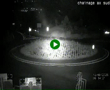 Webcam au nord d'Ax-les-Thermes au niveau de l'aire de chaînage de la N20. Vue orientée vers les Pyrénées, en direction de Pas de la Case