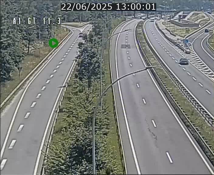 Traffic live webcam Luxembourg Senningerberg - A1 direction Allemagne - BK 11.3