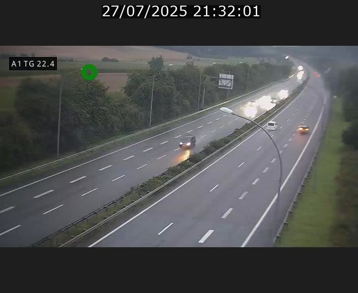 Traffic live webcam Luxembourg Flaxweiler - A1 direction Luxembourg - BK 22.4
