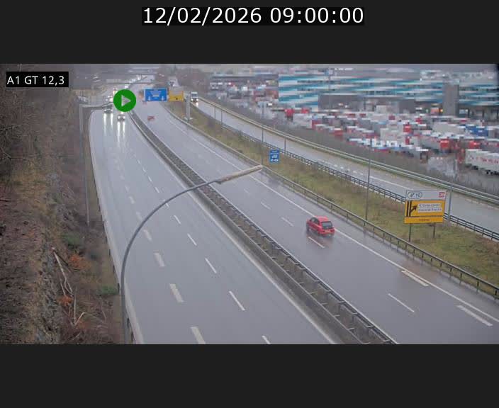 Traffic live webcam Luxembourg Senningerberg - A1 direction Allemagne - BK 12.3