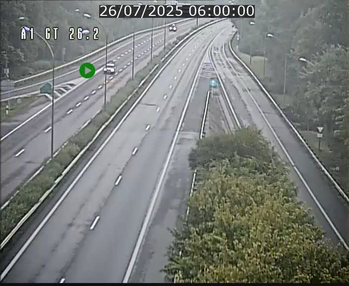 Traffic live webcam Luxembourg Grevenmacher - A1 direction Allemagne - BK 26.2