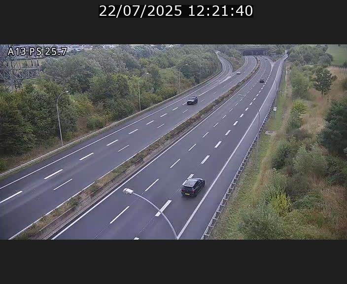 Traffic live webcam Luxembourg Frisange - A13 direction Allemagne - BK 26