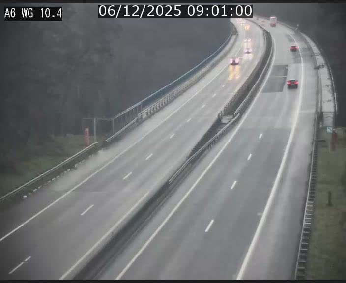 Traffic live webcam Luxembourg Mamer - A6 - BK 10.4 - direction Luxembourg/France/Allemagne