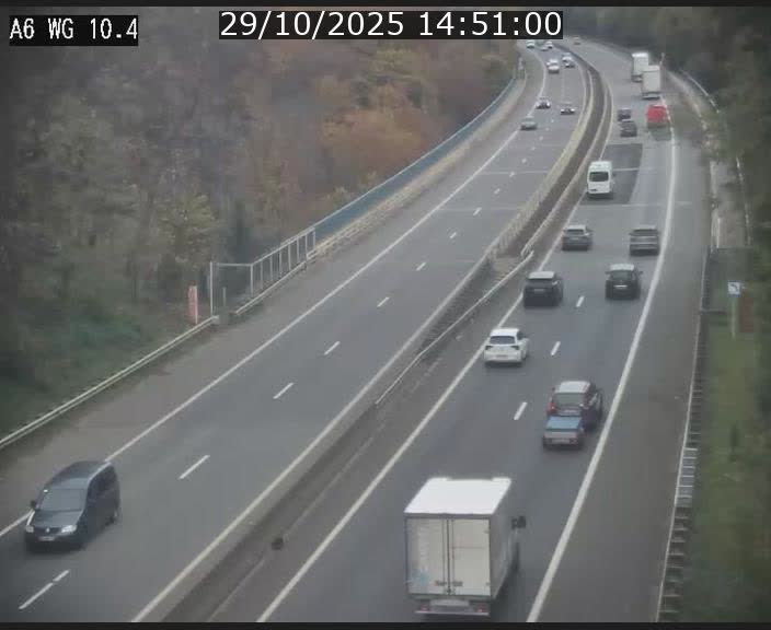 Traffic live webcam Luxembourg Mamer - A6 - BK 10.4 - direction Luxembourg/France/Allemagne