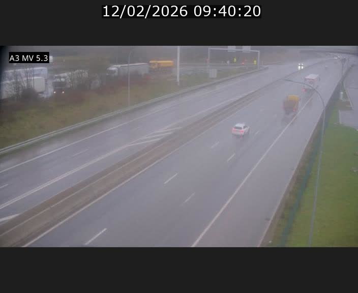 Webcam à l'Aire de Berchem au Luxembourg sur l'A3. Vue orientée vers la France