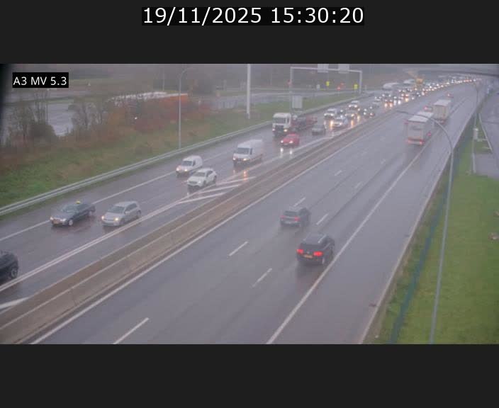 Webcam à l'Aire de Berchem au Luxembourg sur l'A3. Vue orientée vers la France