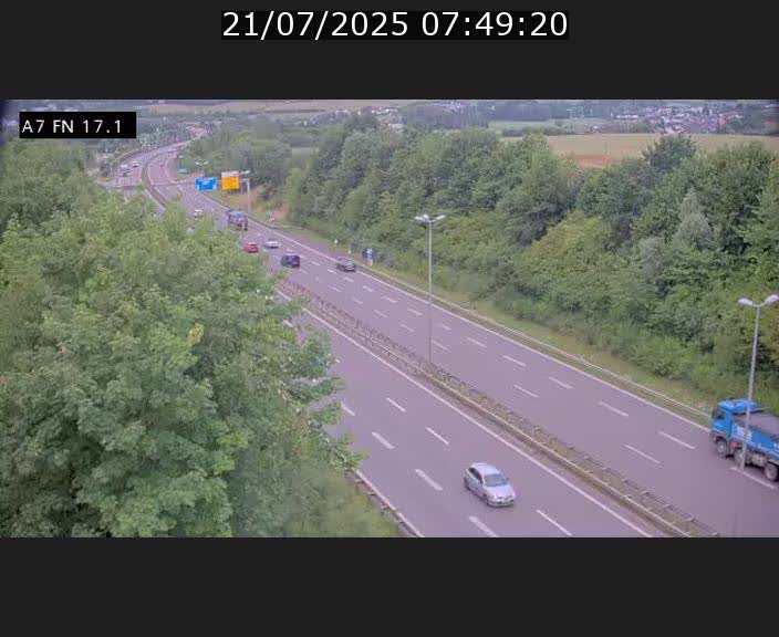 Caméra trafic Luxembourg - A7, Merscherbierg direction Mersch
