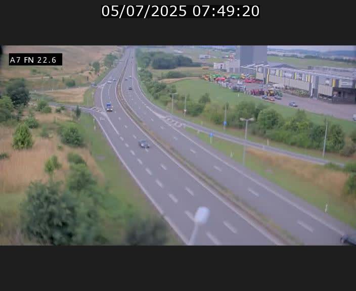 Caméra trafic Luxembourg - A7, Colmar-berg direction Mersch