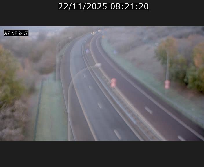 Caméra trafic Luxembourg - A7, Schieren direction Mersch