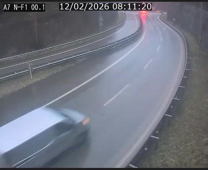 Webcam autoroute Luxembourg A7 située dans la sortie 1 Waldhof, vers la N11, avant le Tunnel Stafelter