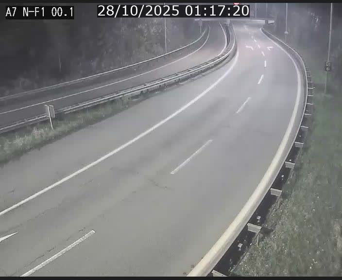 Webcam autoroute Luxembourg A7 située dans la sortie 1 Waldhof, vers la N11, avant le Tunnel Stafelter