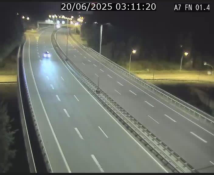 Caméra autoroute Luxembourg A7 - Tunnel Stafelter - direction Echangeur Grünewald