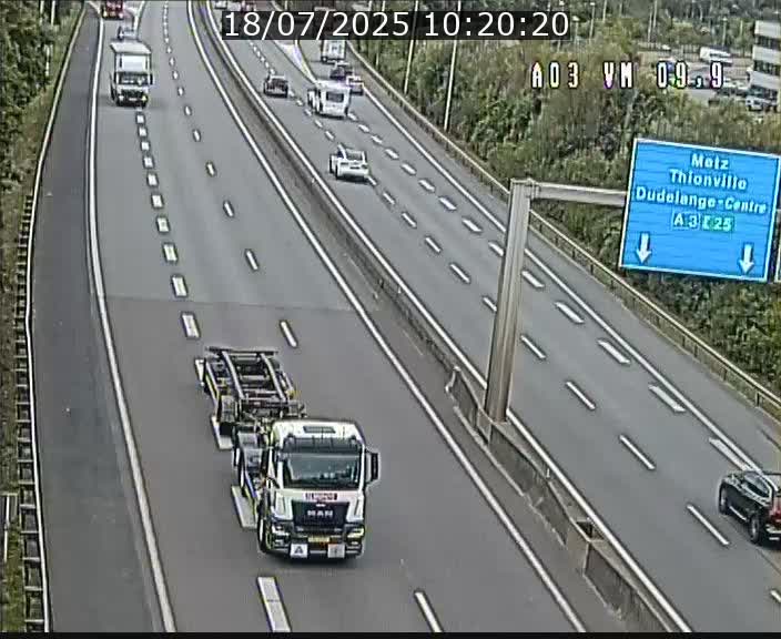 Webcam Autoroute à la Croix de Bettembourg - A3 - BK 9.9 - direction France