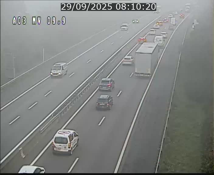 Webcam Autoroute à la Croix de Bettembourg - A3 - BK 9.9 - direction Luxembourg-Ville