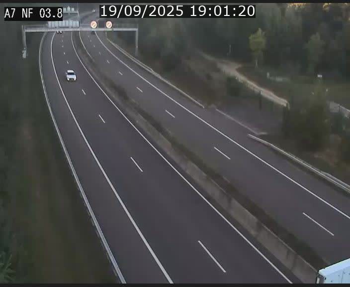 Webcam autoroute A7 au Luxembourg à la sortie du Tunnel Stafelter vers le Nord