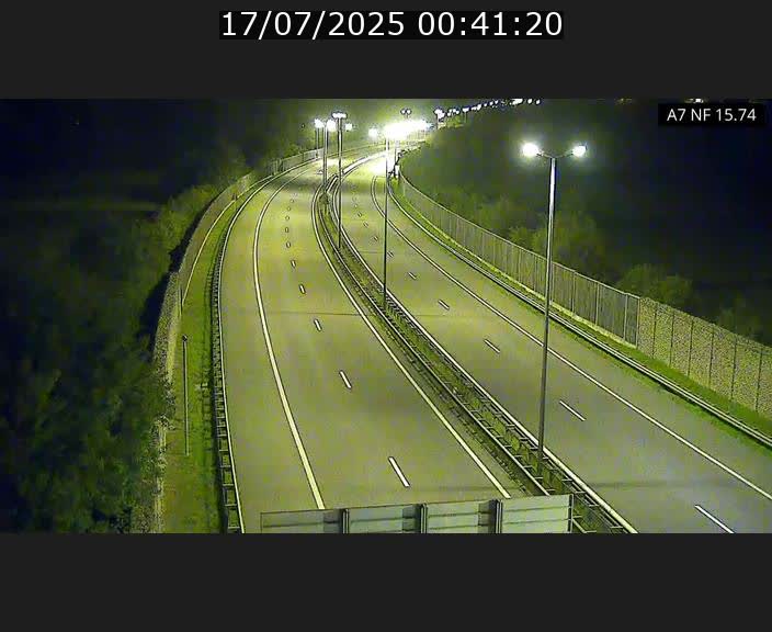Caméra trafic Luxembourg - A7, Tunnel Mersch, entrée nord, direction Lorentzweiler