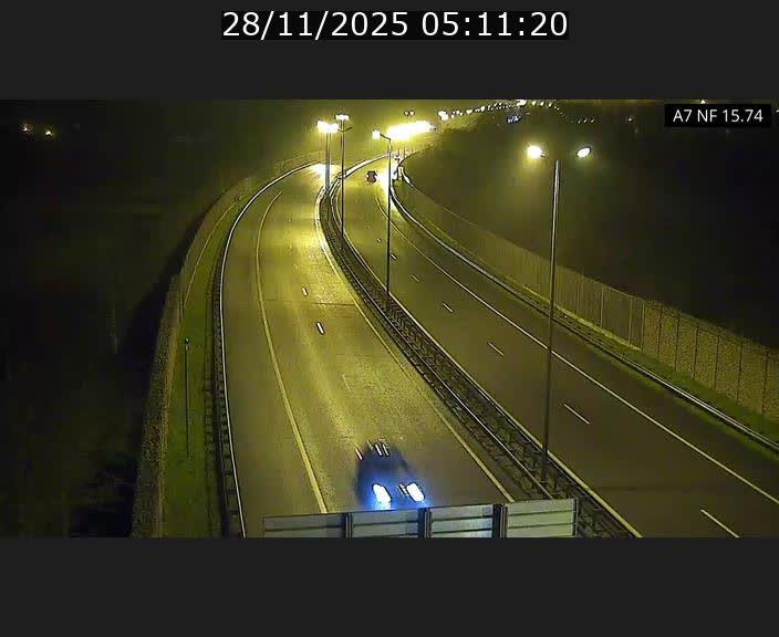 Caméra trafic Luxembourg - A7, Tunnel Mersch, entrée nord, direction Lorentzweiler