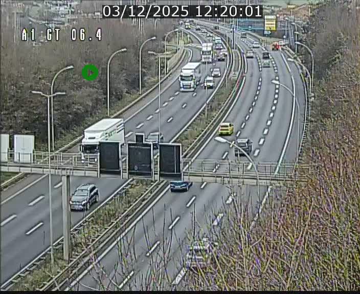 Traffic live webcam Luxembourg Hamm - A1 direction Sandweiler - BK 6.4