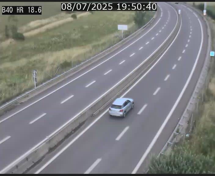 Webcam sur la route de liaison entre Micheville et Esch-Belval à la frontière entre le Luxembourg et la France. Vue orientée vers la Lorraine.