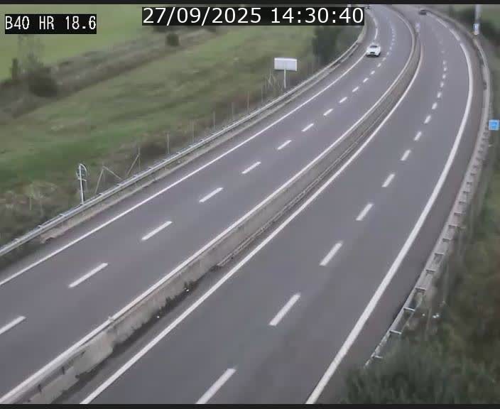 Webcam sur la route de liaison entre Micheville et Esch-Belval à la frontière entre le Luxembourg et la France. Vue orientée vers la Lorraine.