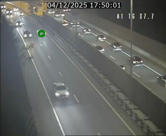 Traffic live webcam Luxembourg Kirchberg - A1 direction Luxembourg-ville - BK 7.7