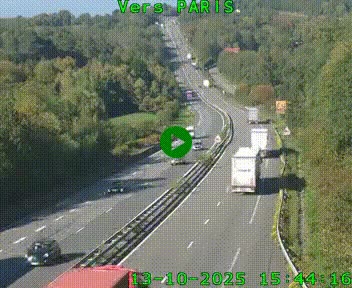 Caméra routière sur l'autoroute A20 à Bessines-sur-Gartempe. Vue orientée vers Paris