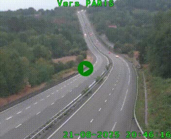 Caméra routière sur l'autoroute A20 à Bessines-sur-Gartempe. Vue orientée vers Paris
