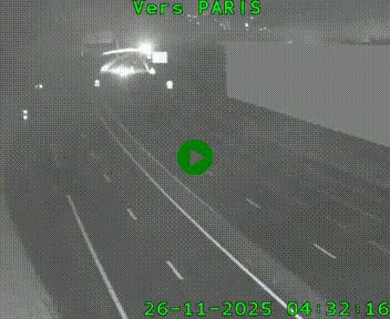 Caméra routière sur l'autoroute A20 à Brive-la-Gaillarde, à la jonction avec l'A89. Vue orientée vers Paris