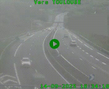 Caméra routière sur l'autoroute A20 à Noailles, en périphérie de Brive-la-Gaillarde. Vue orientée vers Toulouse