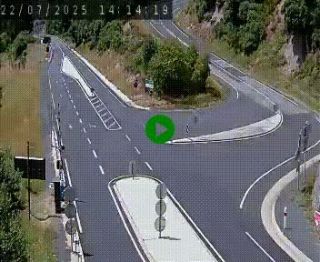 Webcam routière sur la N122 au niveau du Tunnel du Lioran. Vue de l'entrée côté Aurillac.