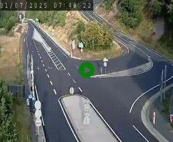 Webcam routière sur la N122 au niveau du Tunnel du Lioran. Vue de l'entrée côté Aurillac.
