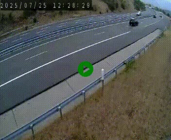 Caméra autoroute A75 à hauteur de la sortie 42 (Rodez, Laissac, Aire de l'Auvergne) située sur la commune d'Auberoques, près de Sévérac-le-Château