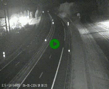 Caméra autoroute A75 à hauteur du col du rocher blanc en direction de Montpellier