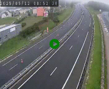 Caméra autoroute A75 à hauteur du col du rocher blanc en direction de Montpellier